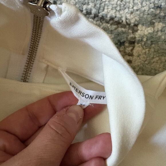 Emerson Fry EDIE TURTLENECK DRESS - IVORY PONTE - Picture 5 of 7